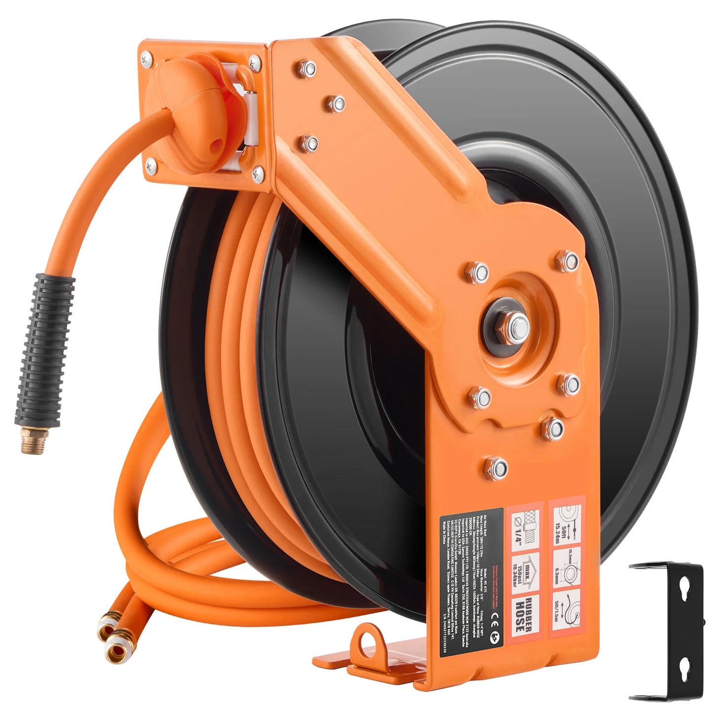 VEVOR Retractable Air Hose Reel With Auto Rewind Ceiling Mount