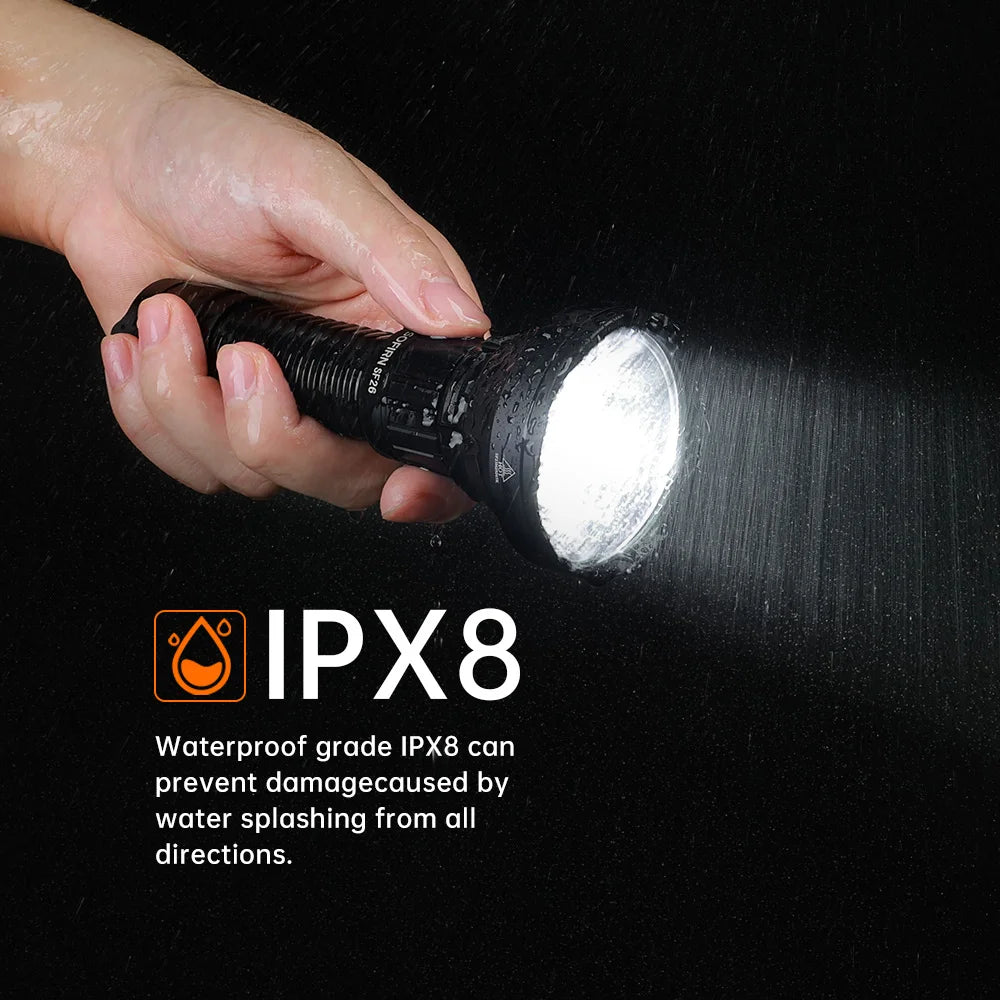 SOFIRN SF26 2000lm SFT40 LED 6000K Tactical Flashlight Type-C Rechargeable Protable Powerful 21700 Torch