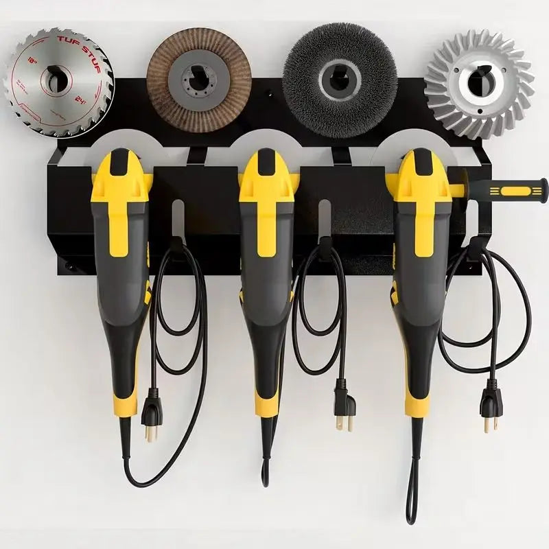 Wall Mounted Angle Grinder Tool Holder And Storage Rack