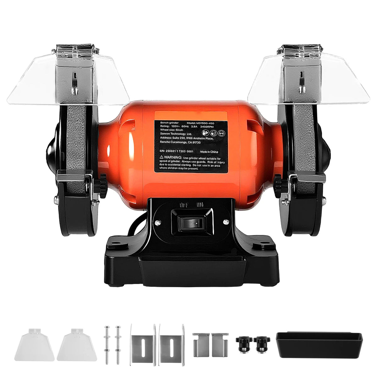 Succebuy Single Speed Bench Grinder With Induction Motor