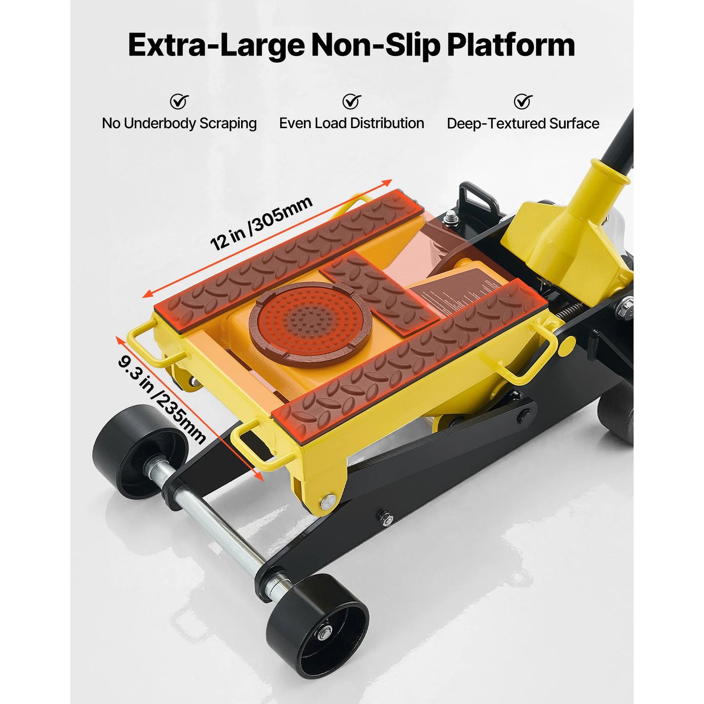 SucceBuy Low Profile Floor Jack Steel Racing Floor Jack with Single Piston Lift Pump Hydraulic Trolley Car Lift for Cars ATVs