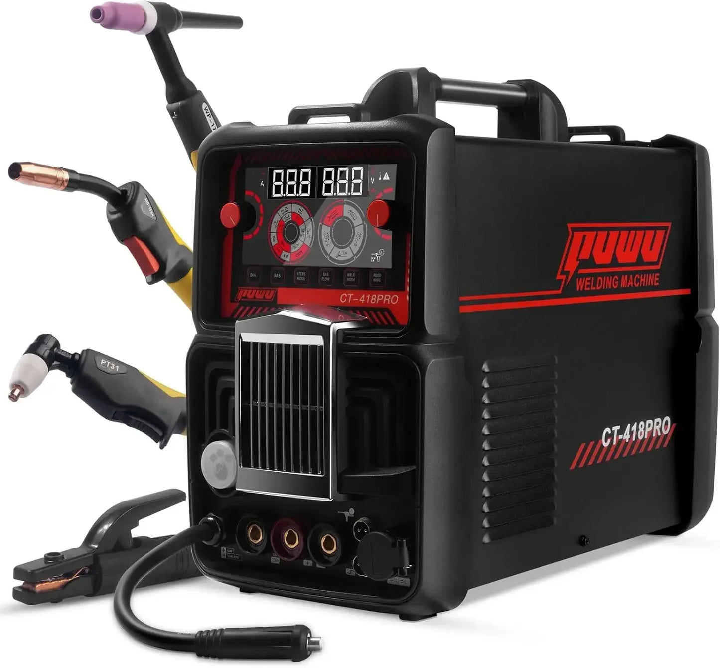 Plasma Cutter Welder Combo Gas Mig Gasless Mig Lift Tig Stick Cut Five In One Aluminum Welding Machine Dual Voltage