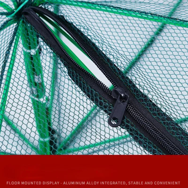 Fishing Net Mesh Folded Hexagon Octagon 8 Hole Hand Fishing Net Casting Nets Crayfish Shrimp Catcher Tank Trap Cage Mesh Tool