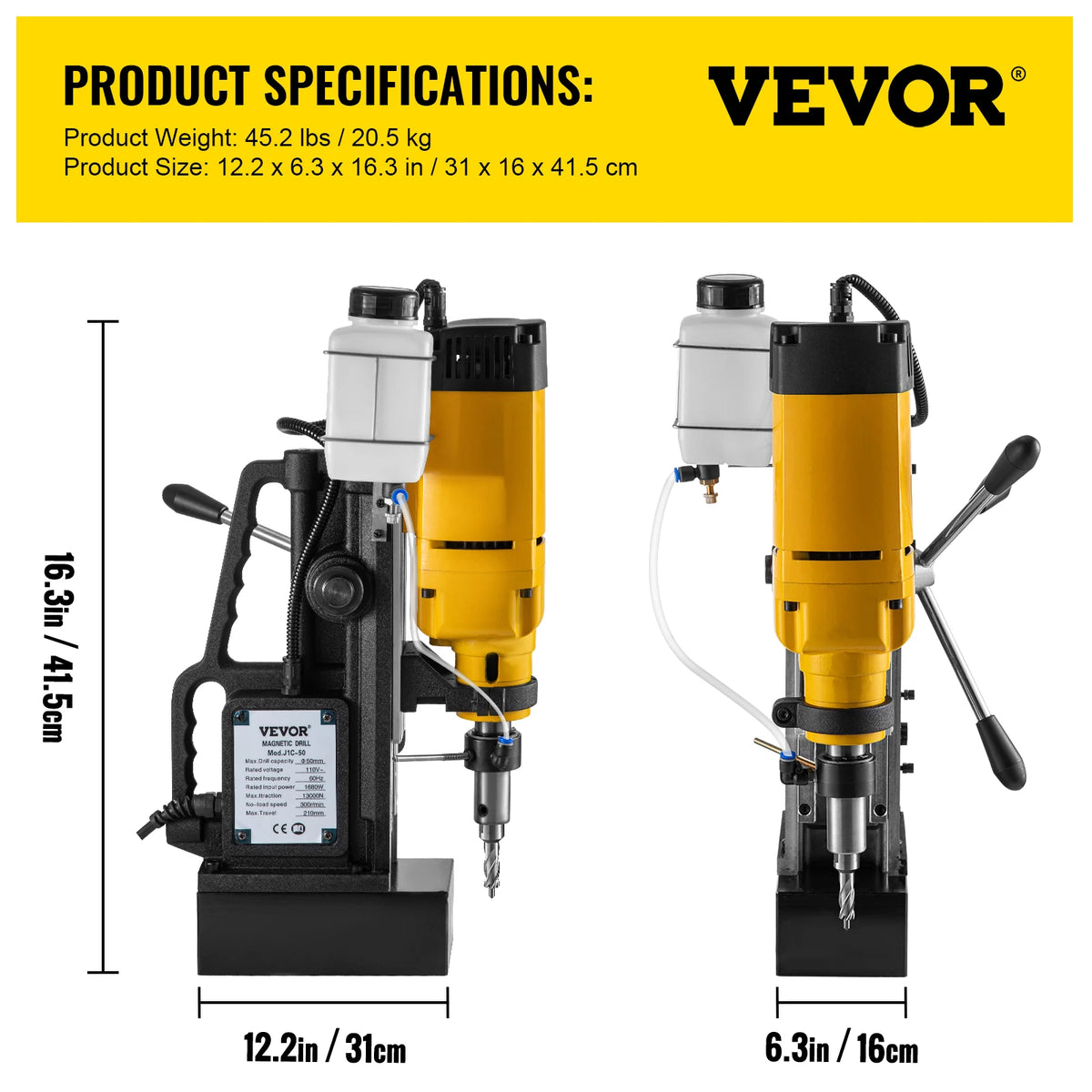 Succebuy Magnetic Drill Press Bench Drilling Machine 750W 1680W