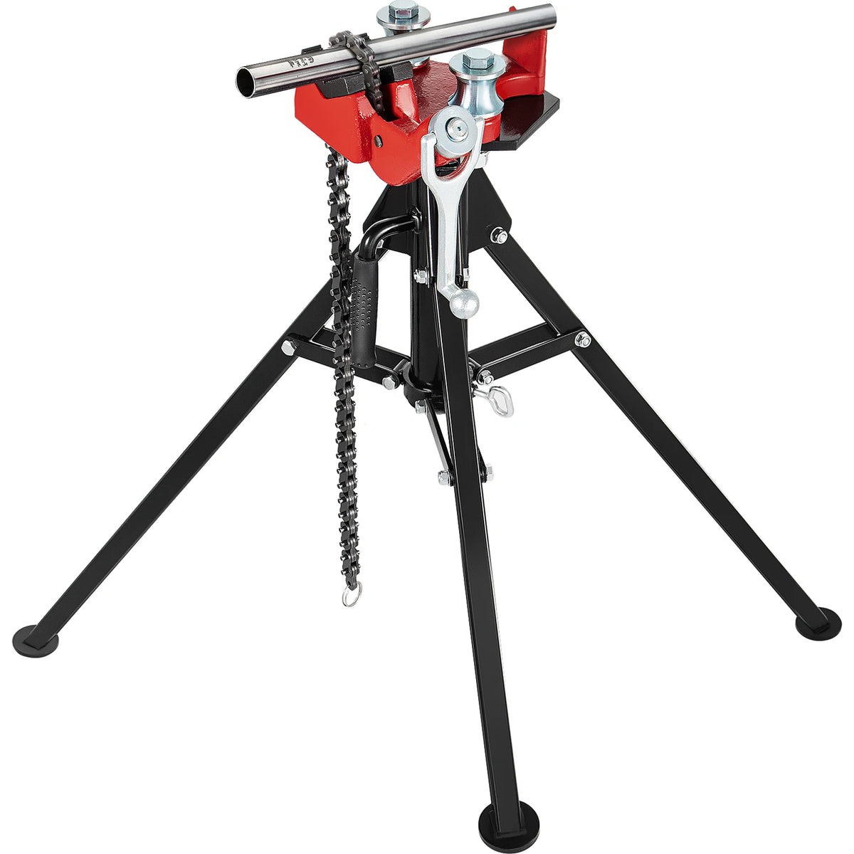 SucceBuy Portable Steel Pipe Chain Vise With Folding Tripod Stand