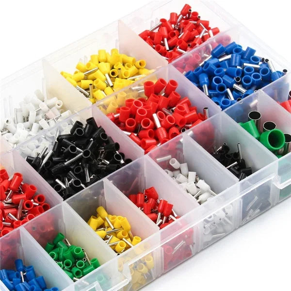 400-2120 Pcs Insulated Cord Pin End Terminal Bootlace Ferrules Kit Electrical Wire Copper Set VE Tubular Crimp Terminals Kit