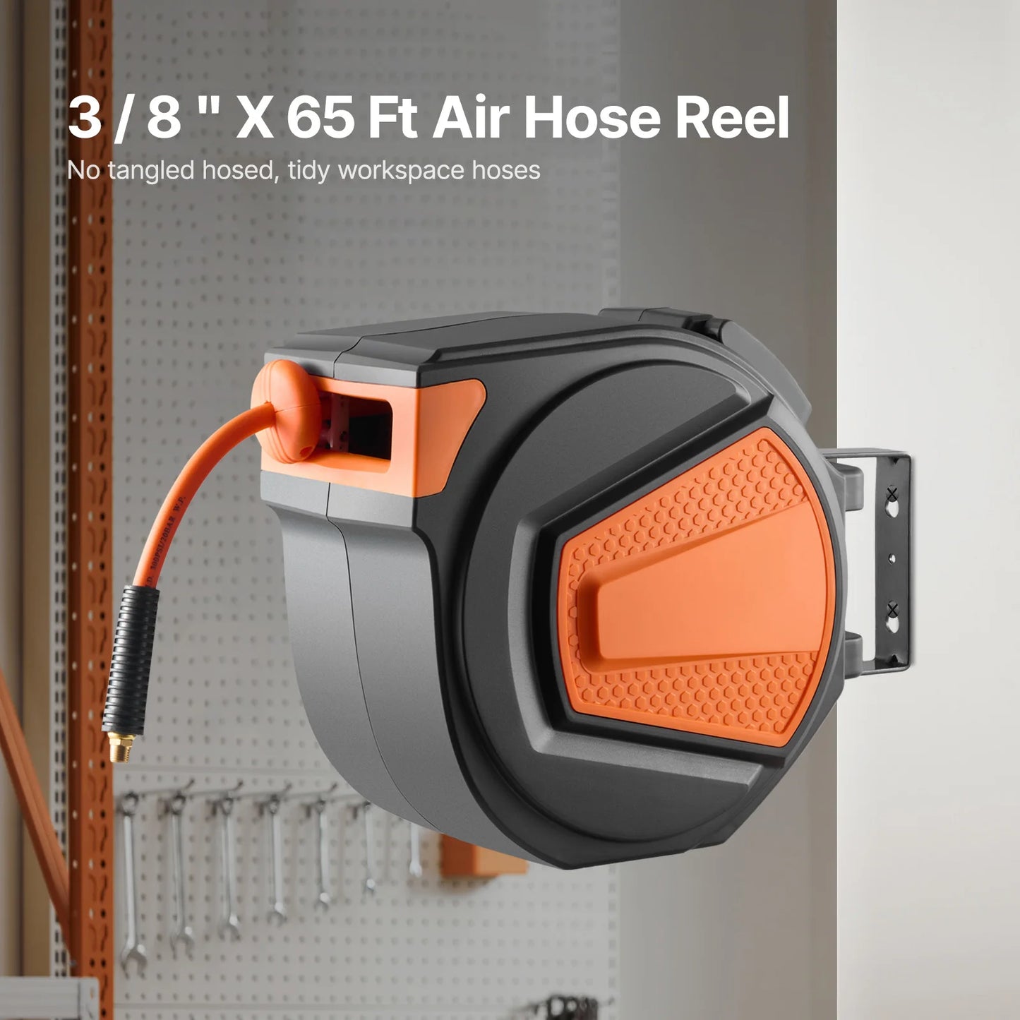 Retractable Air Hose Reel With Auto Rewind Enclosed PP Reel