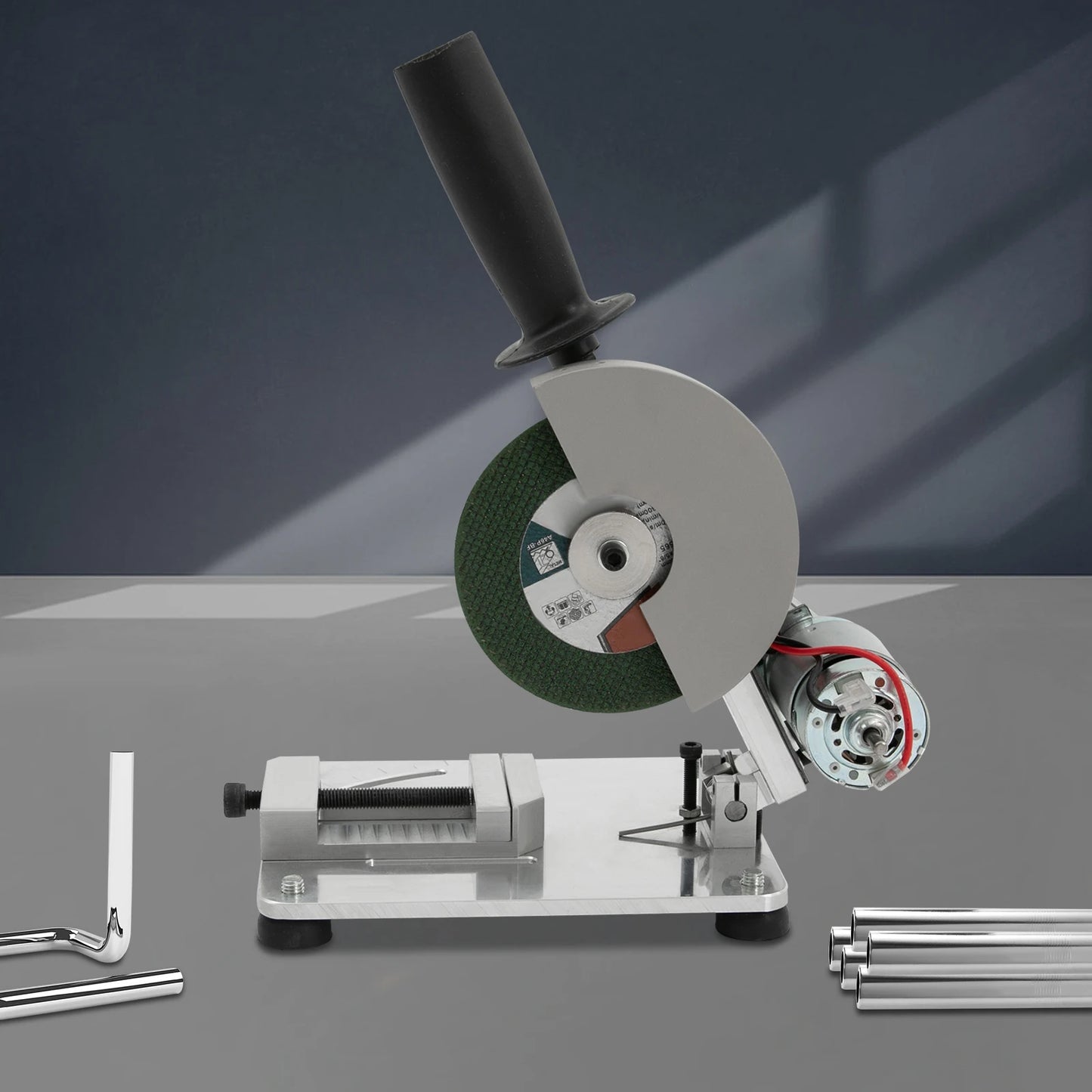 4 inch Mini Table Saw,Portable Tabletop Saw,Multifunction Mini Miter Saw,Manual Chop Saw W/ 2 Saw Blade,Adjuatable Angle