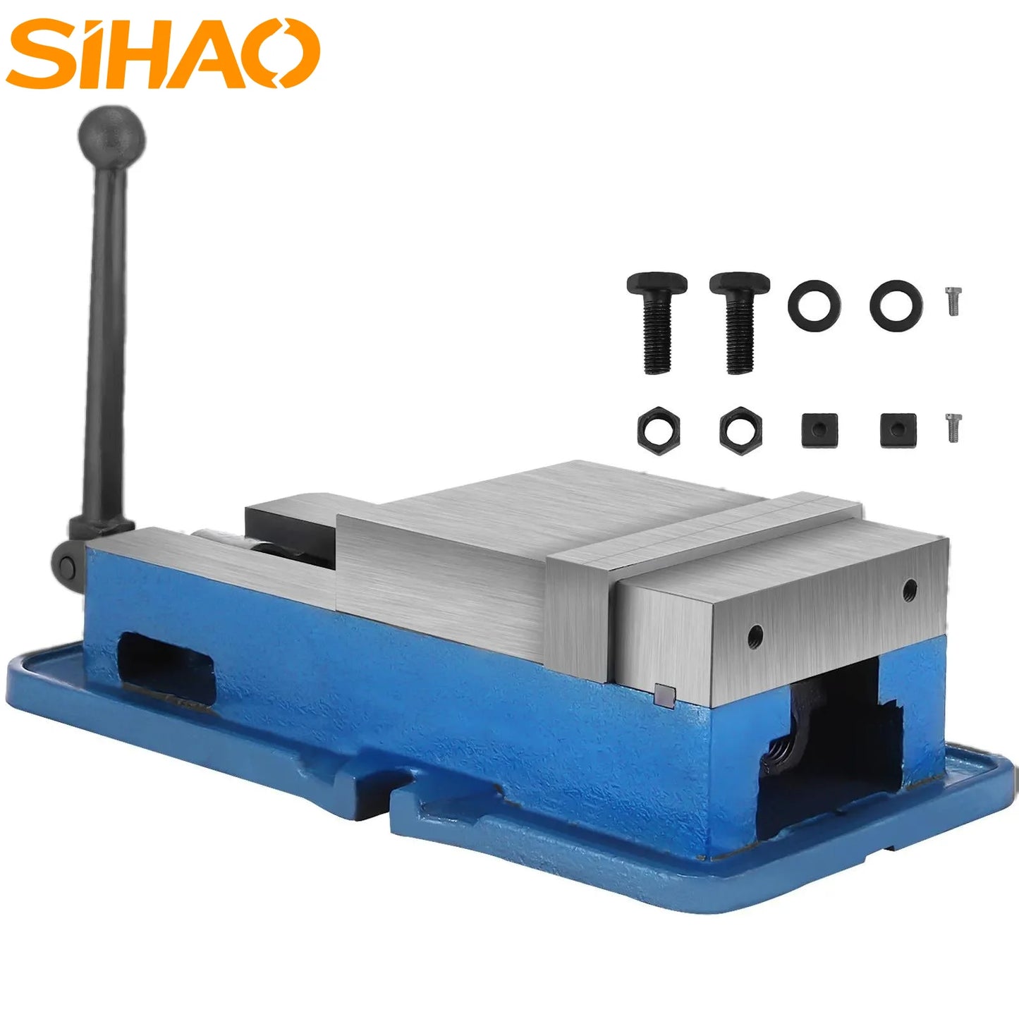 ‌SIHAO 6" High-Precision Milling Vice with 0.002" Micron-Level Accuracy, Heavy-Duty Bench Clamp for Drilling & Sawing Operations