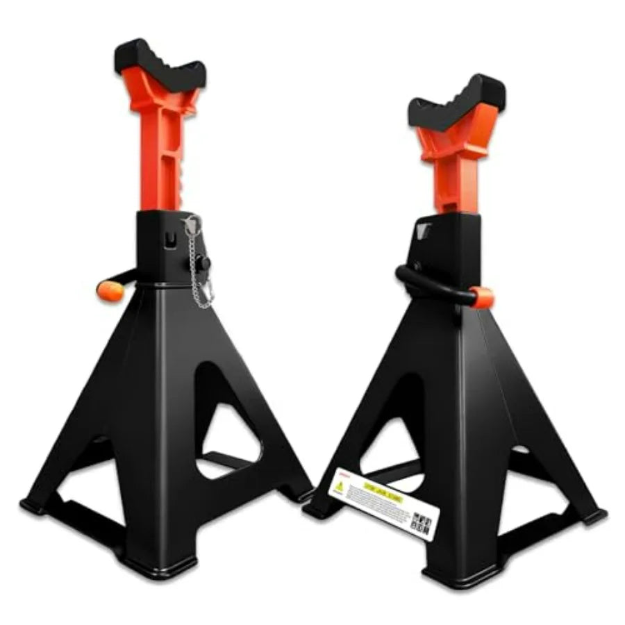 Upgraded 6 Ton Jack Stands 13200 Lbs with 2 Crossbars Double Locking Heavy Duty Adjustable Car Jack Stand for Trucks SUV Car UT