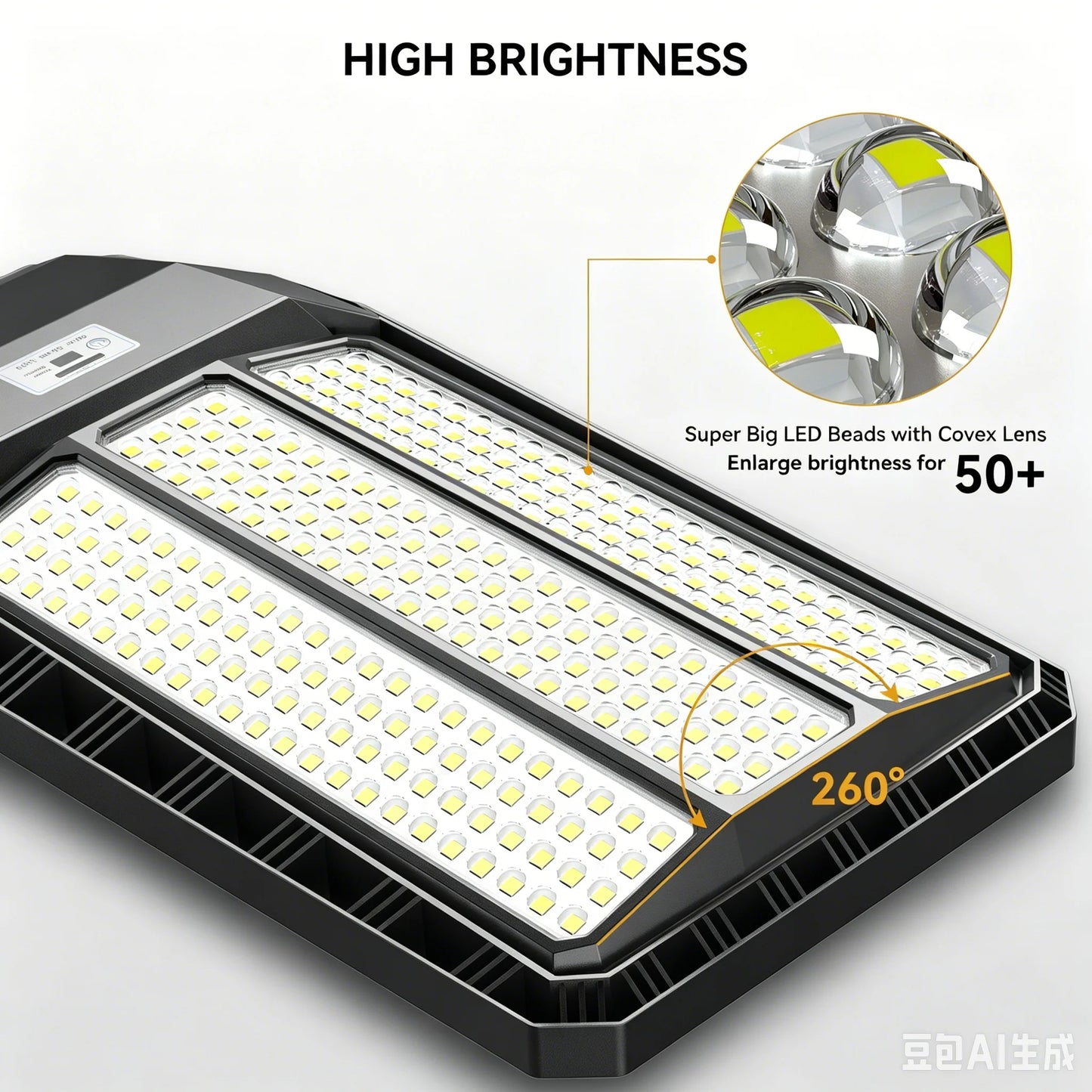 Solar Street Light Outdoor LED, Solar Powered Security Light with Motion Sensor and Remote Control, Wide Angle Illumination Dusk to Dawn Auto Lighting, IP66 Waterproof for Yard Driveway Garden