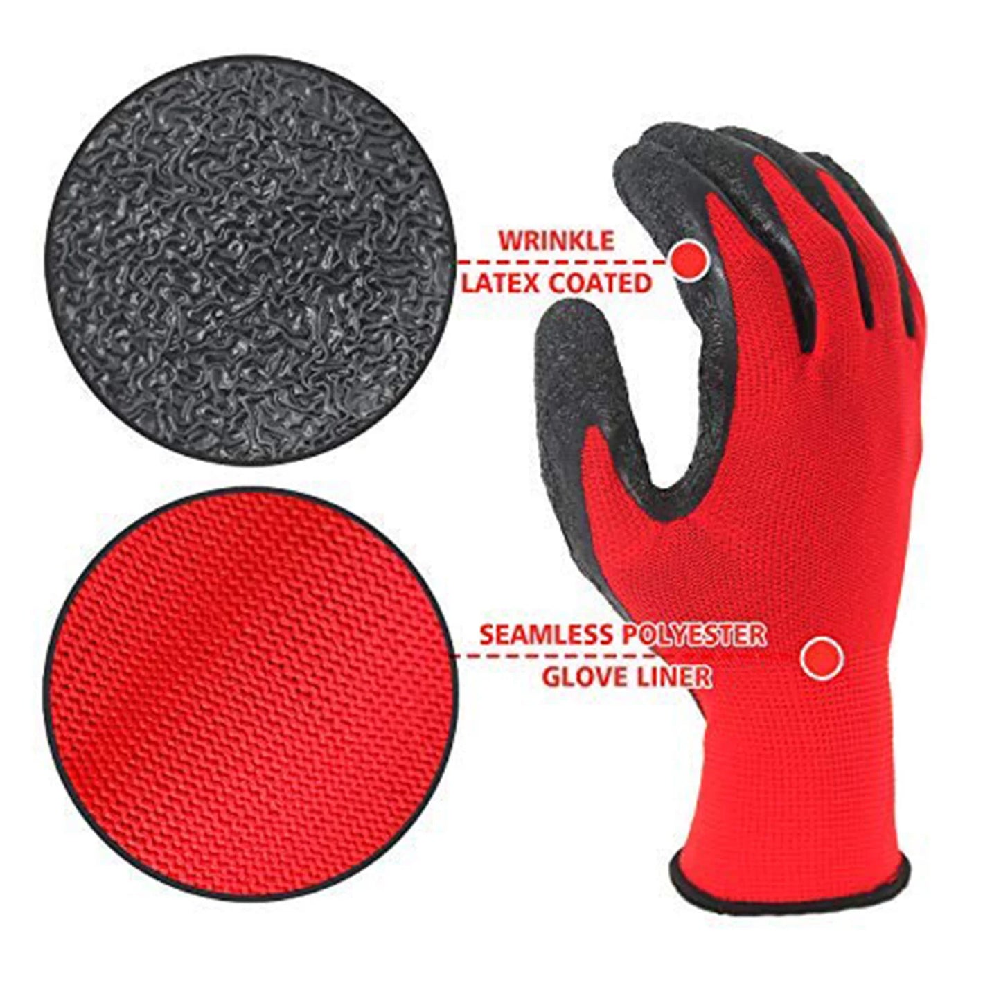 General Multi Use Safety Work Gloves Oil & Wear Resistant Labour Work Protection Gloves for Construction Warehouse Wear MIAO-US