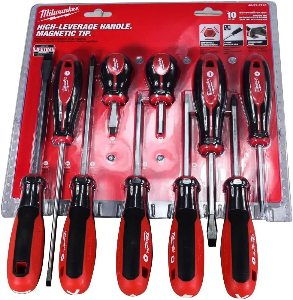 10-Piece Screwdriver Set with Ergonomic Handles for DIY and Professional Use