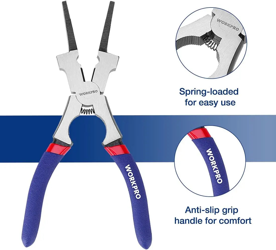 8-Inch Welding Pliers, Multi-Functional CR-V Steel Tool for Welding, Electrical, and Home Use