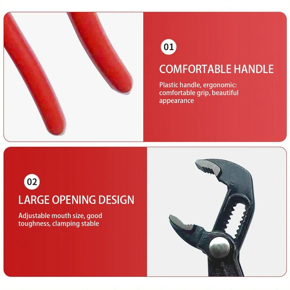 Universal Plumbing Pliers 7 10 12 Inch Quick Adjust Water Pump Pliers V Jaw Tongue and Groove Pliers by Pintudy