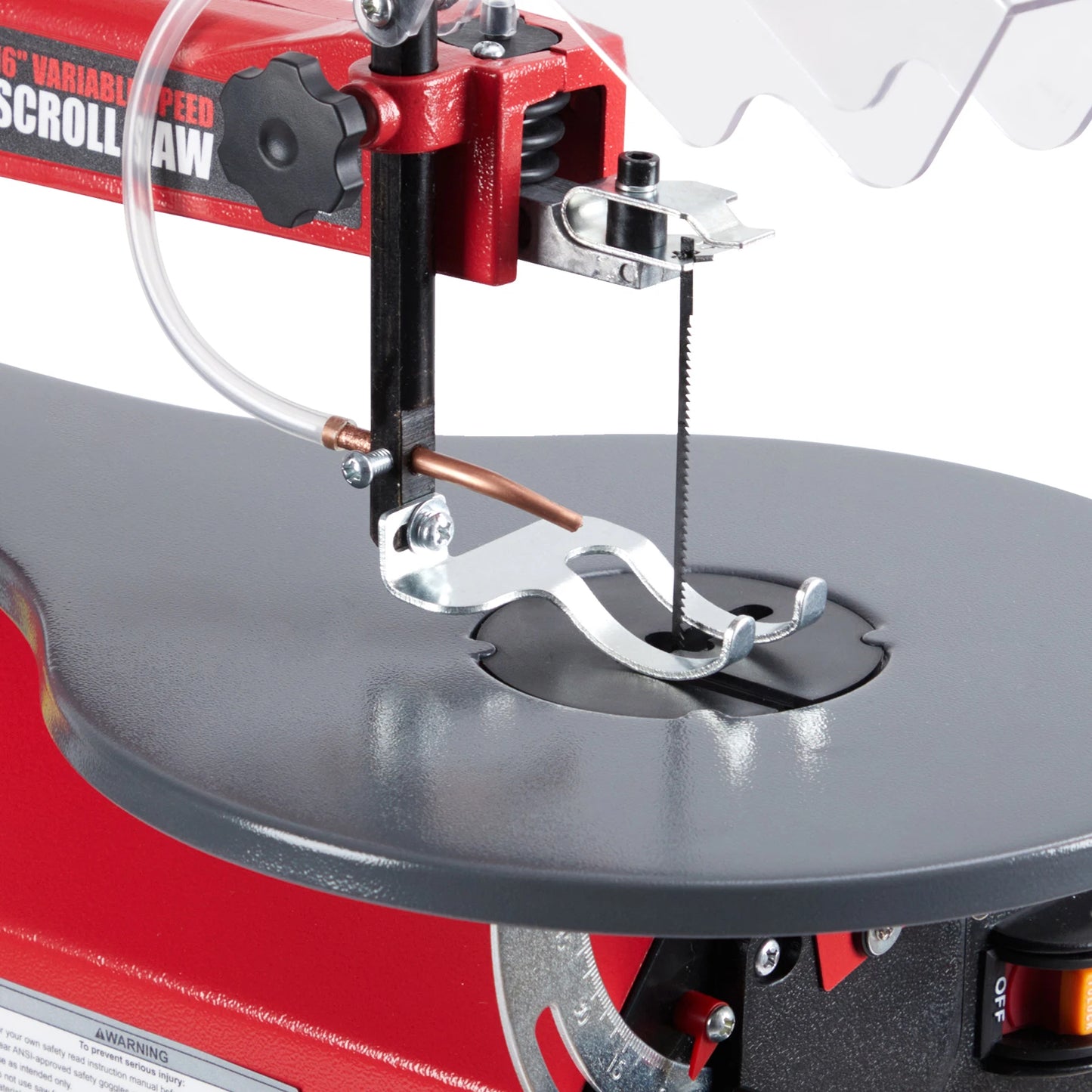 16-Inch Variable Speed Scroll Saw with Tilting Worktable (0-45°) LED Light & Dust Port Ideal for Woodworking Crafting