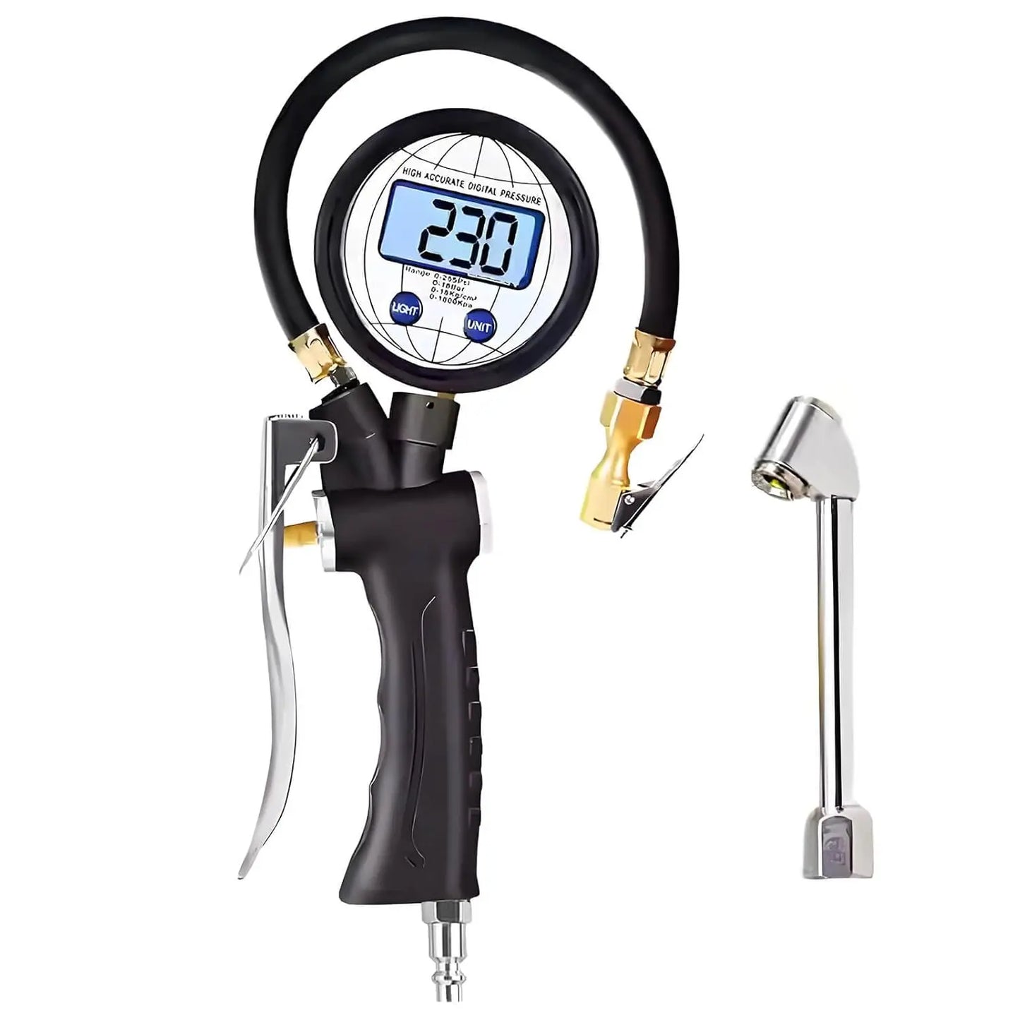 Digital Tire Inflator With Pressure Gauge 255 PSI For Cars