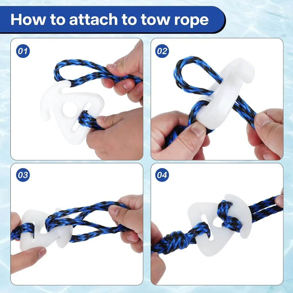 Heavy Duty Boat Tow Harness for Tubing, Water Sports Tow Rope, Self Centering for Boat, Jet Ski, Pontoon, Wakeboarding