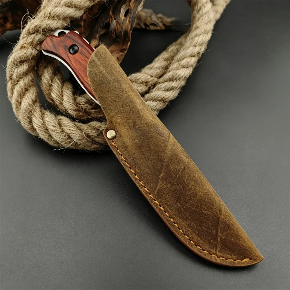 15002 Fixed Blade Cutting Tool with Holster, Multifunctional Portable EDC Hand Tool for Outdoor Camping Hiking