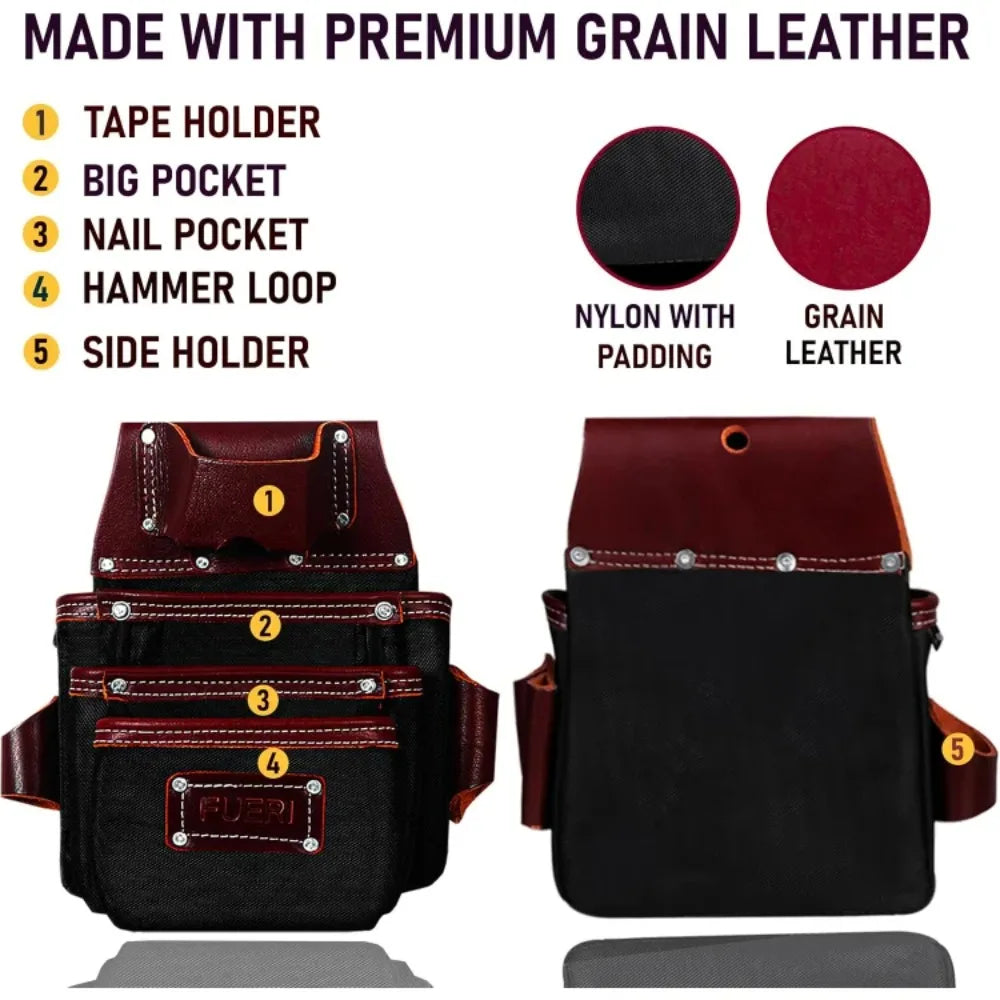 Tool Belt Men Heavy Duty 26 Pocket Tools Bags Pouches Holder Organizer for Carpenter Construction Electrician Framer Nylon