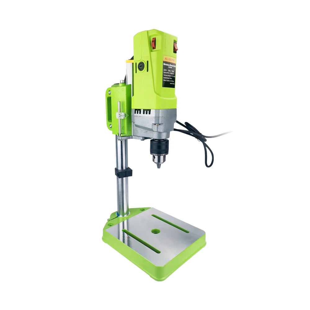 ALLSOME MINIQ Mini Drilling Machine Drill Press Bench Small electric Drill Machine Work Bench gear drive 220V 710W HT2600