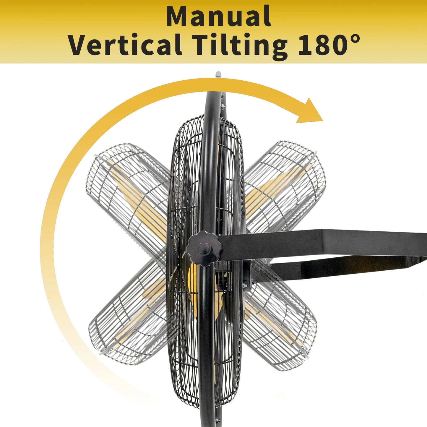 HiCFM 5000 CFM 20 inch Orbital Remote Control Wall Mounted Fan