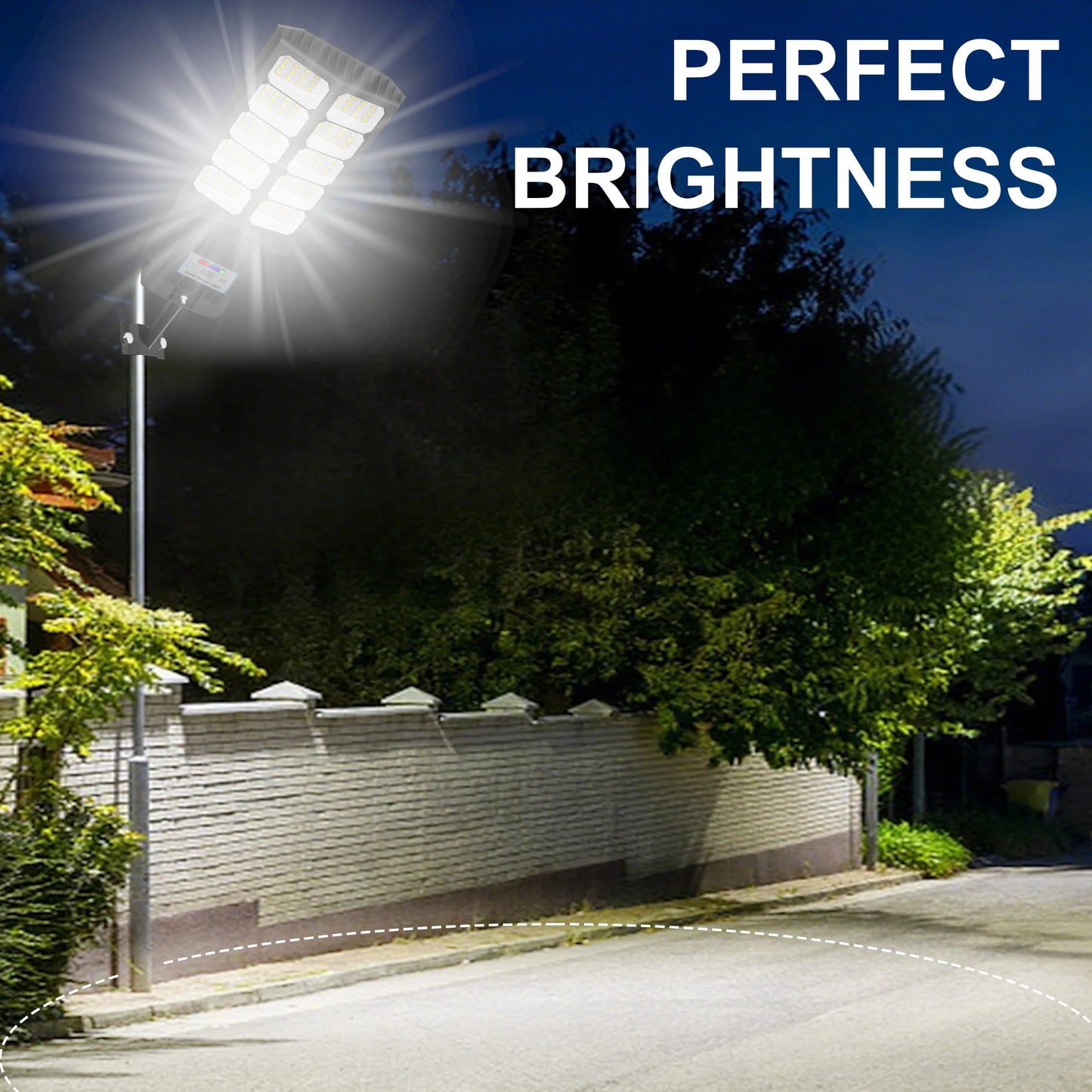 4-Pack Solar LED Street Lights, Motion Sensor & Remote Control, Dusk to Dawn Auto Light Control with 3 Adjustable Brightness Modes, IP65 Waterproof Outdoor Lamp, Ideal for Yard, Patio, Garage, Basketball Court, Walkway, Parki