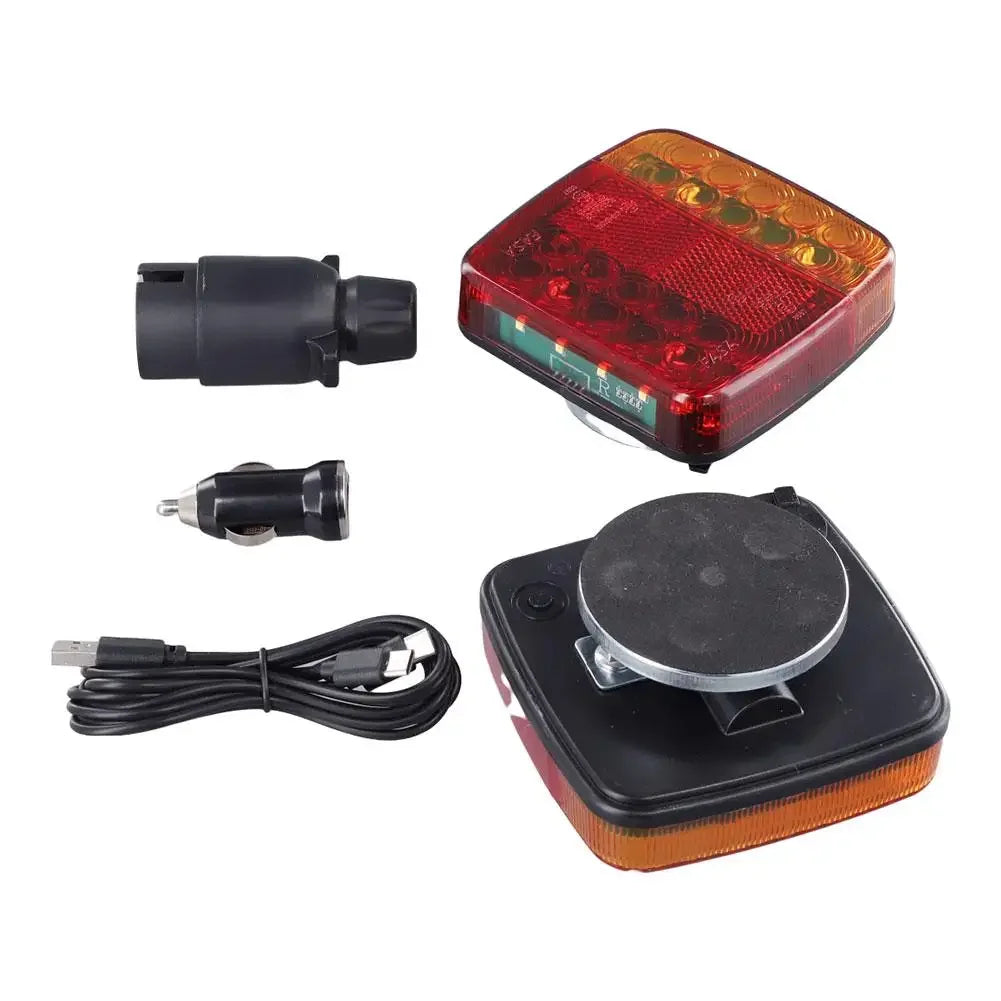 Magnetic Wireless Trailer Lights Kit Waterproof Reflective Lens