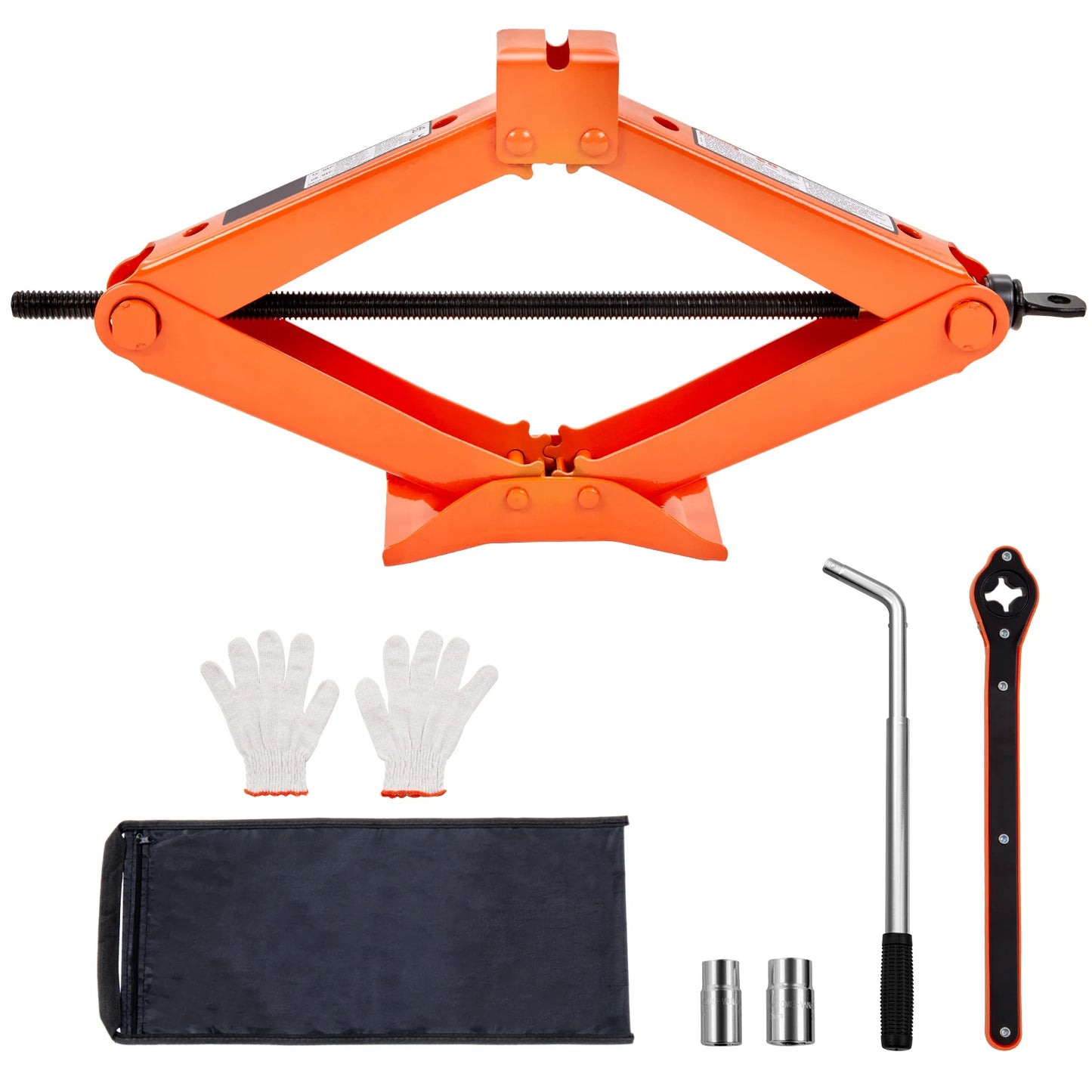 SucceBuy Scissor Jack 2.5 Ton Scissor Car Jack 3.7"-17.1" Lifting Range Scissor Lift Jack Portable Tire Jack for Car Truck SUV