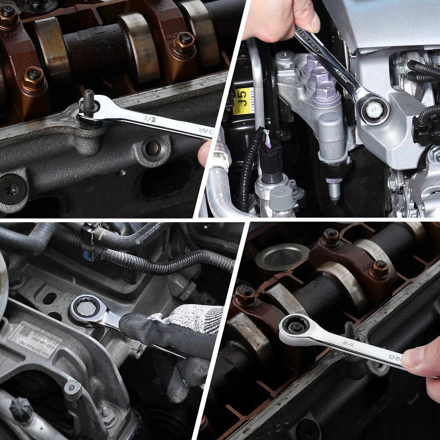 WORKPRO 21pc Ratcheting Wrench Set  with Box ,72 Teeth Wrench with Box, Wrench Repair  Tool Set