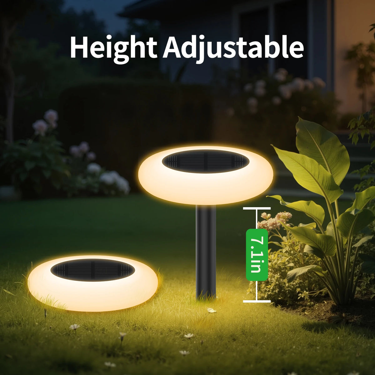 Intelamp Color Changing Solar Pathway Lights for Garden and Landscape