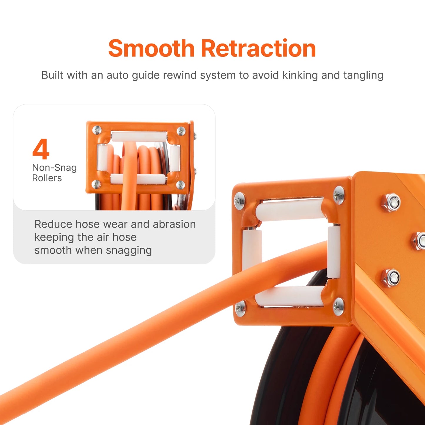 VEVOR Retractable Air Hose Reel With Auto Rewind Ceiling Mount