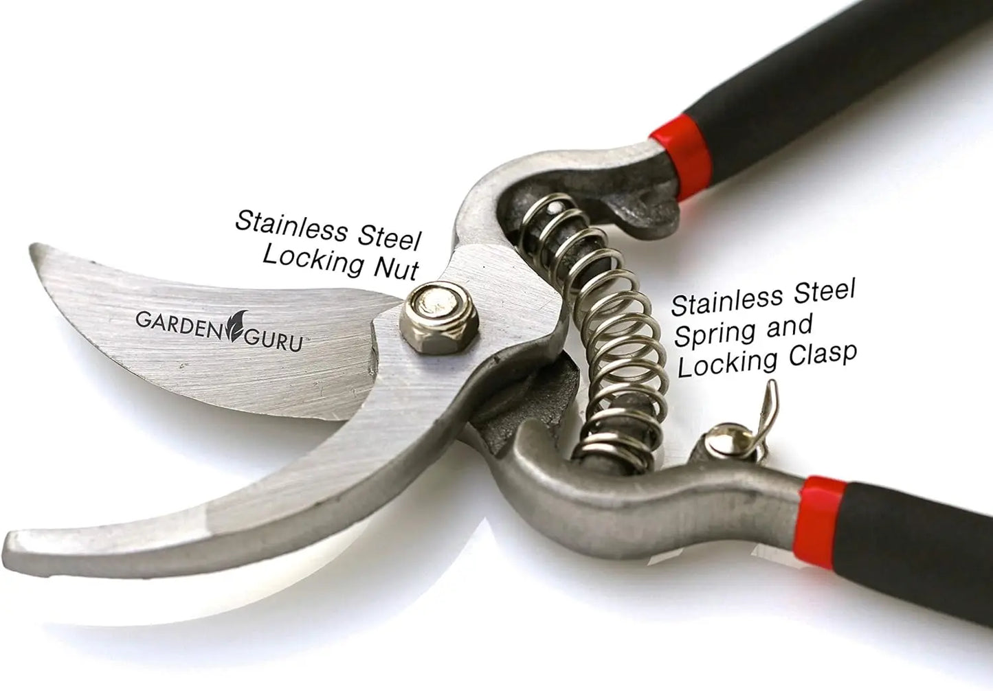 Classic Bypass Pruning Shears – Heavy Duty Forged Steel – Safety Lock – Non Slip Grips – Cuts 1" Diameter