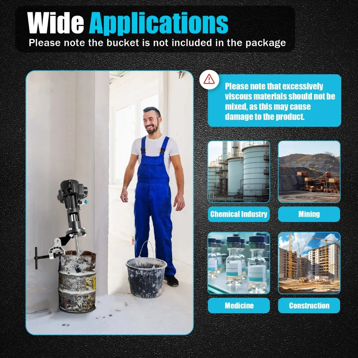 Pneumatic Industrial Cement Mixer With Variable Speed