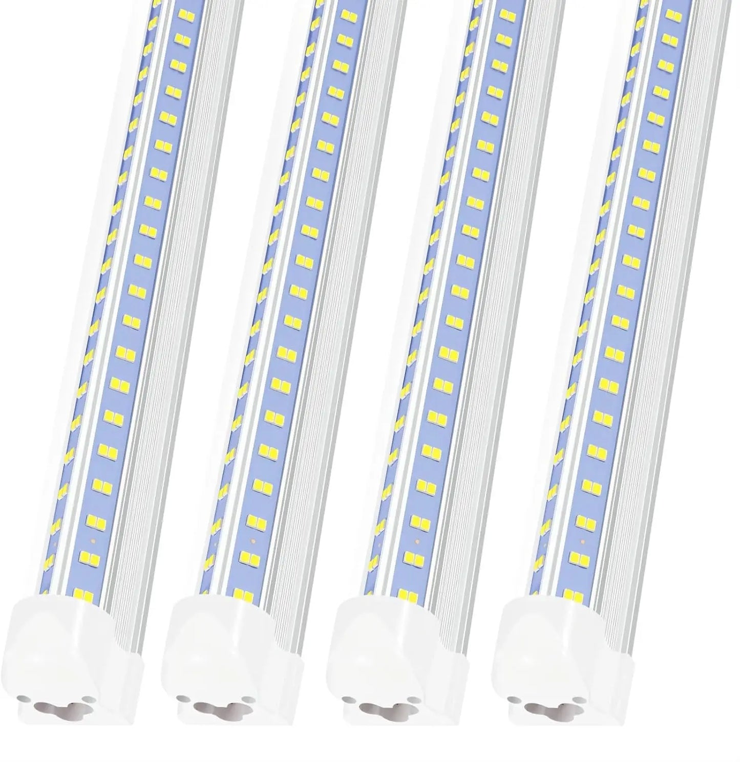 4 Pack, Led Shop Lights,Led Shop Lights 4FT 50W 6500K 7500LM Clear White,Shop Light 4FT 110V Linkable Integrated V-Shape