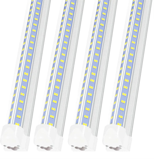 4 Pack, Led Shop Lights,Led Shop Lights 4FT 50W 6500K 7500LM Clear White,Shop Light 4FT 110V Linkable Integrated V-Shape