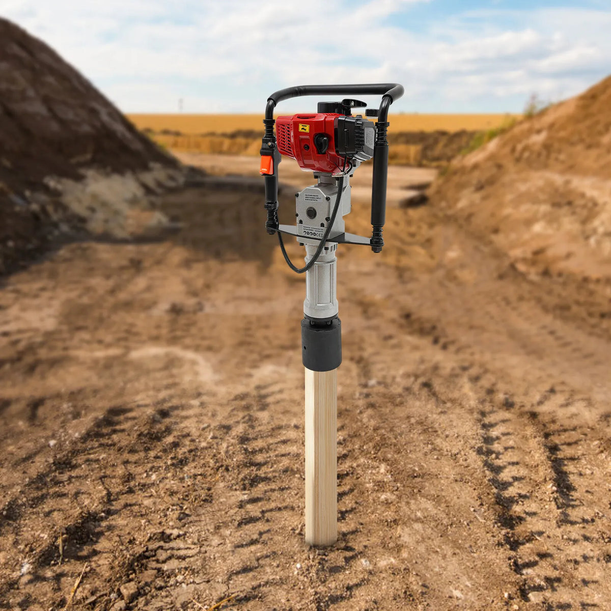 Gasoline Powered Pile Driver Two Stroke Engine for Fencing Construction