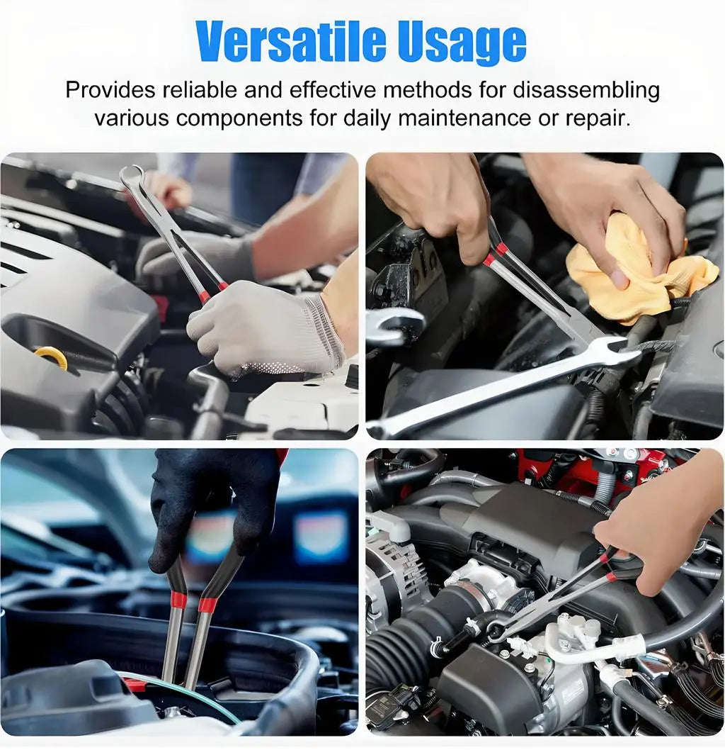 11inch Hand-held Disassembly Tools Removal Pliers Electrical Disconnect Spark Plug Removal Pliers for Car Connectors Repair Tool