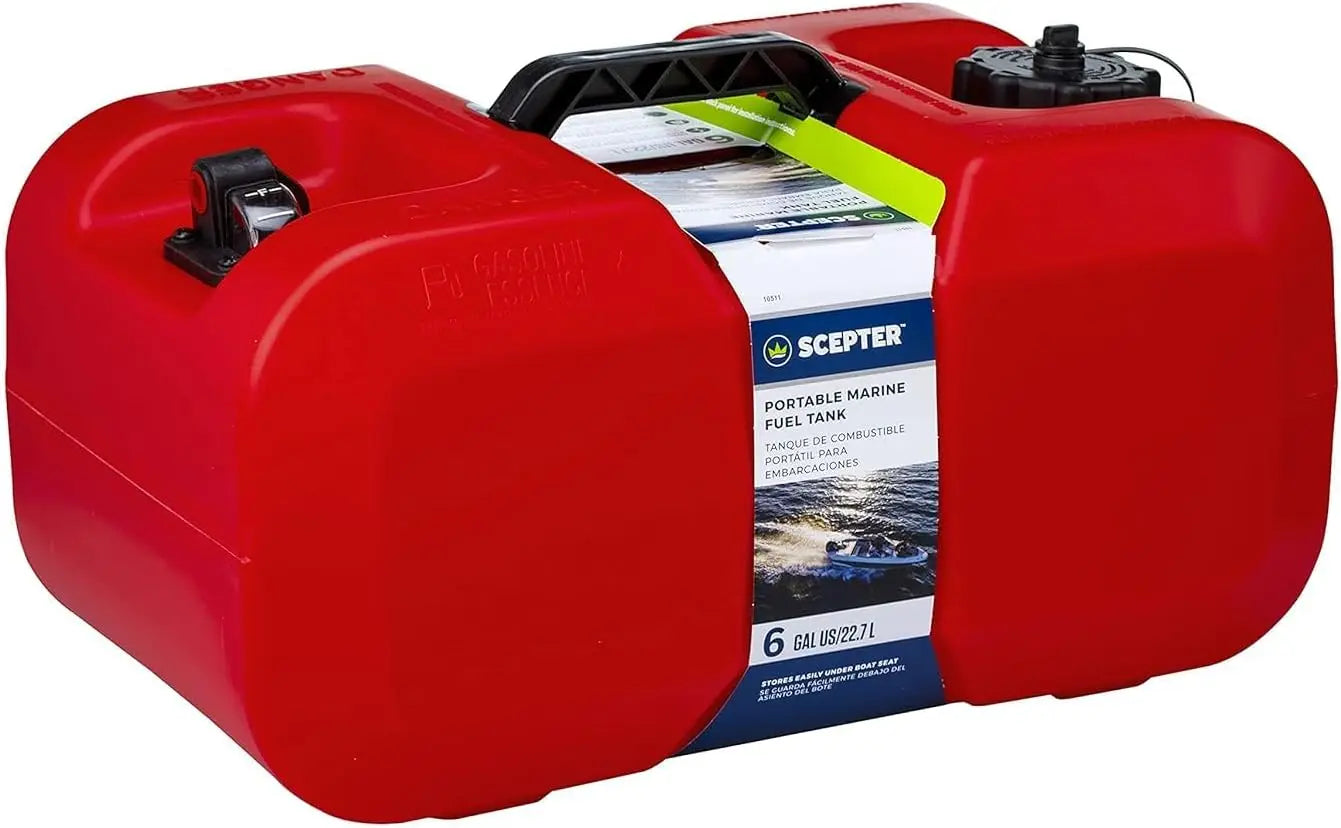 Scepter Portable Marine Gas Can with 2-Way Vented Cap and Fuel Gauge