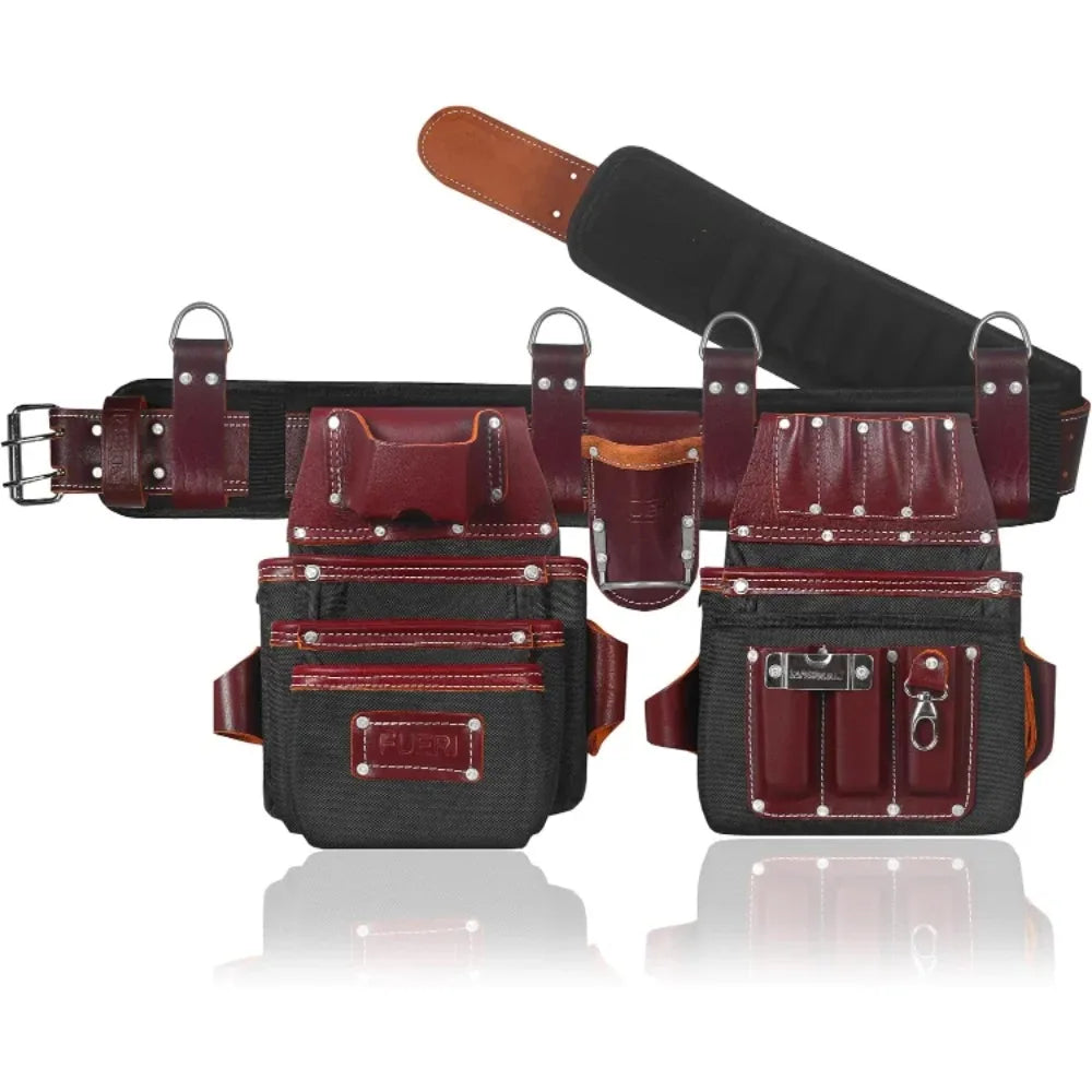 Tool Belt Men Heavy Duty 26 Pocket Tools Bags Pouches Holder Organizer for Carpenter Construction Electrician Framer Nylon