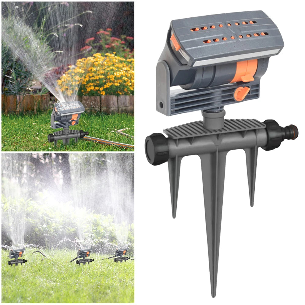 Oscillating Sprinkler Automatic Garden Sprinkler Adjustable Flow Lawn Swing Sprinkler Garden Sprayer for Plants Grasses Flowers
