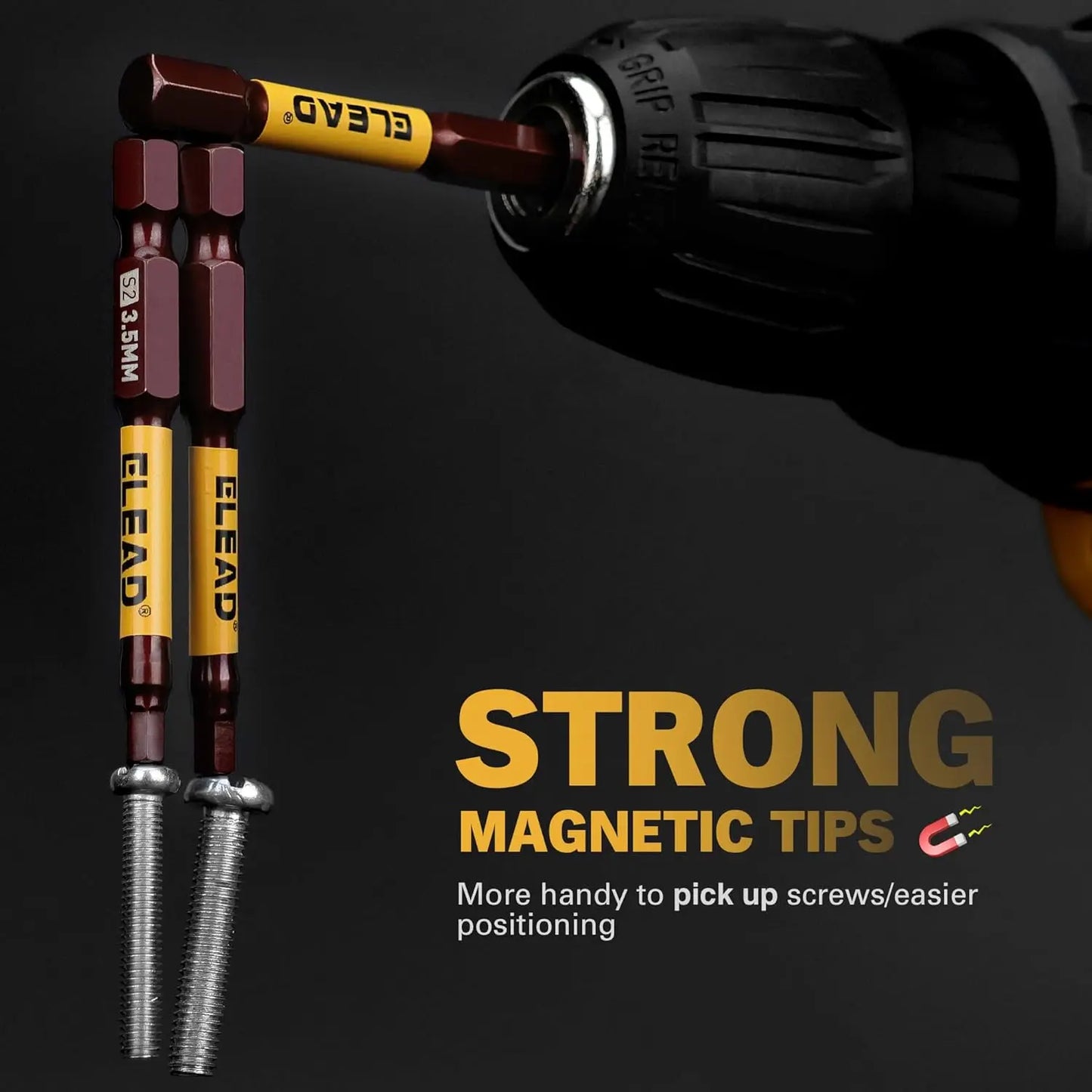 21-Piece 2.5" Allen-Wrench Hex Drill Bit Set, Durable Impact Key, Strong Magnetic Screwdriver Bits for SAE & Metric DIY Repairs