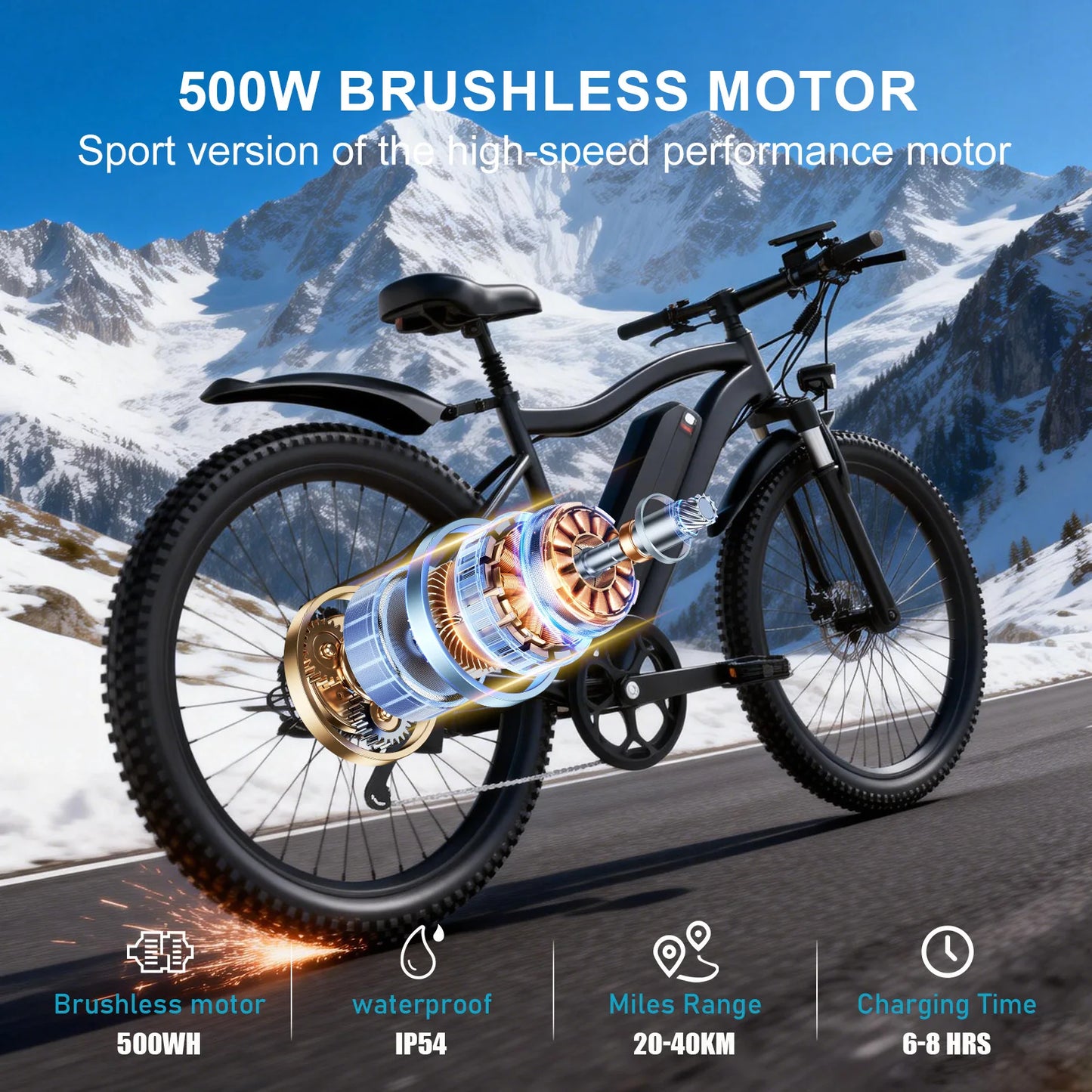 Toofly Mountain Ebike 500W With 48V Removable Battery