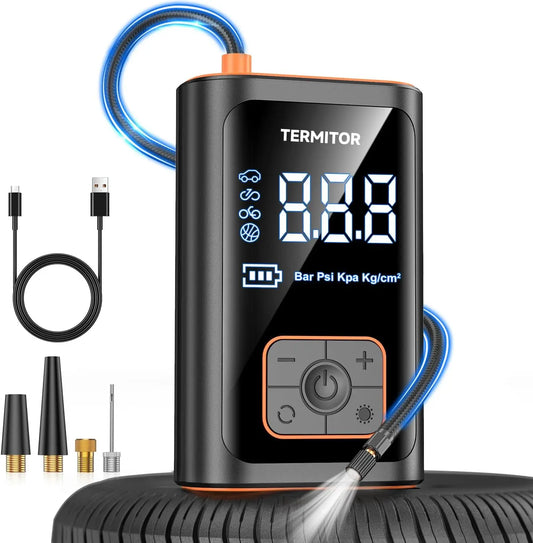 Termitor Portable Tire Inflator 150PSI Cordless With Digital Gauge