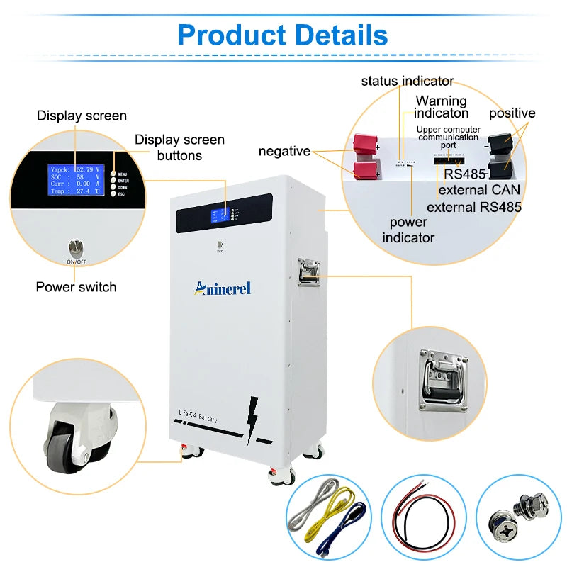 Aninerel LiFePO4 Battery And Hybrid Solar Inverter System