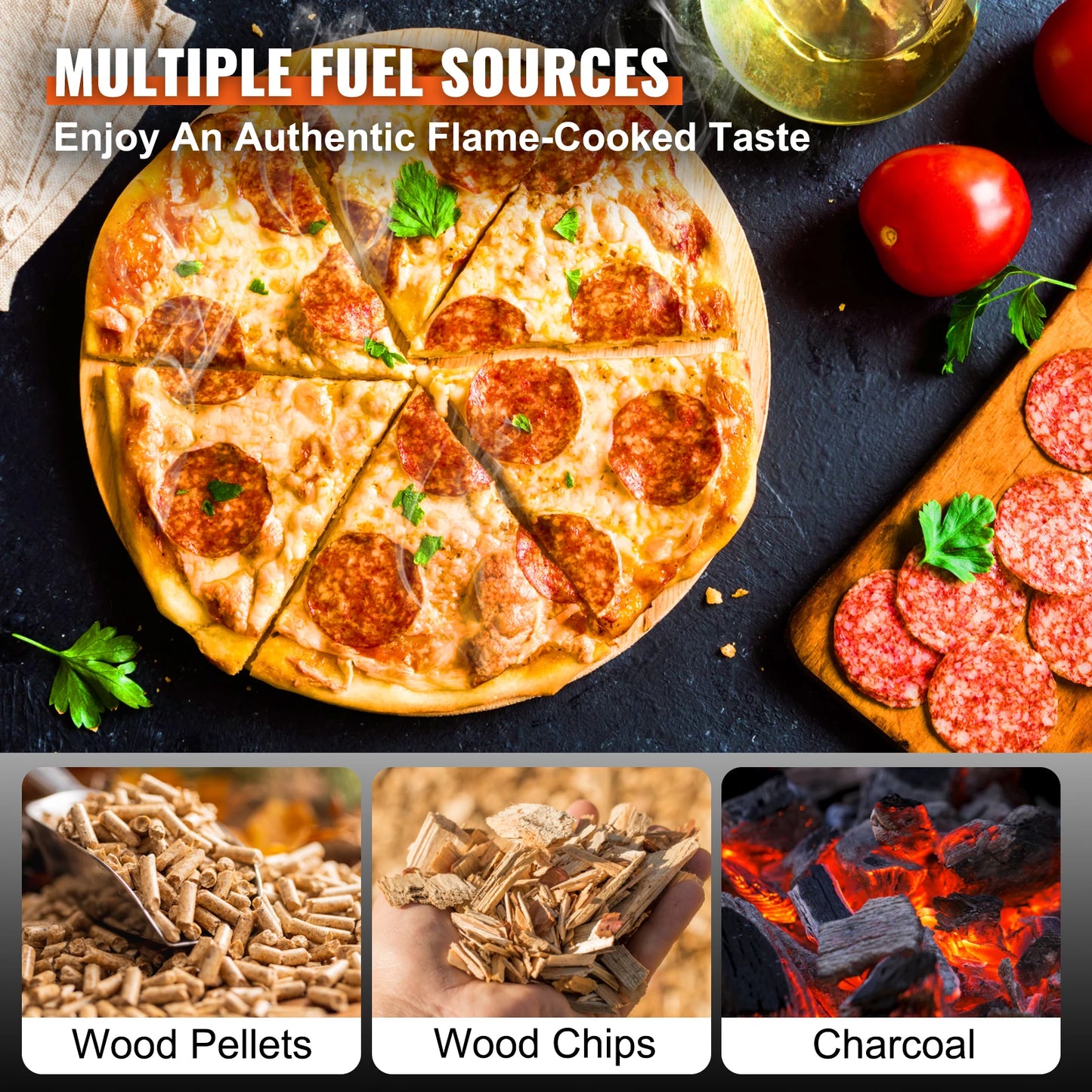 Succebuy 12inch Outdoor Oven Charcoal Fired Maker Portable Outside Stainless Steel Grill&Pizza Waterproof for Backyard Camping