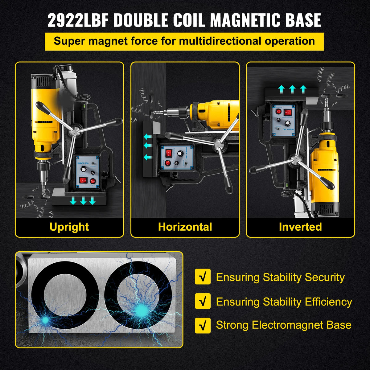 Succebuy Magnetic Drill Press Bench Drilling Machine 750W 1680W