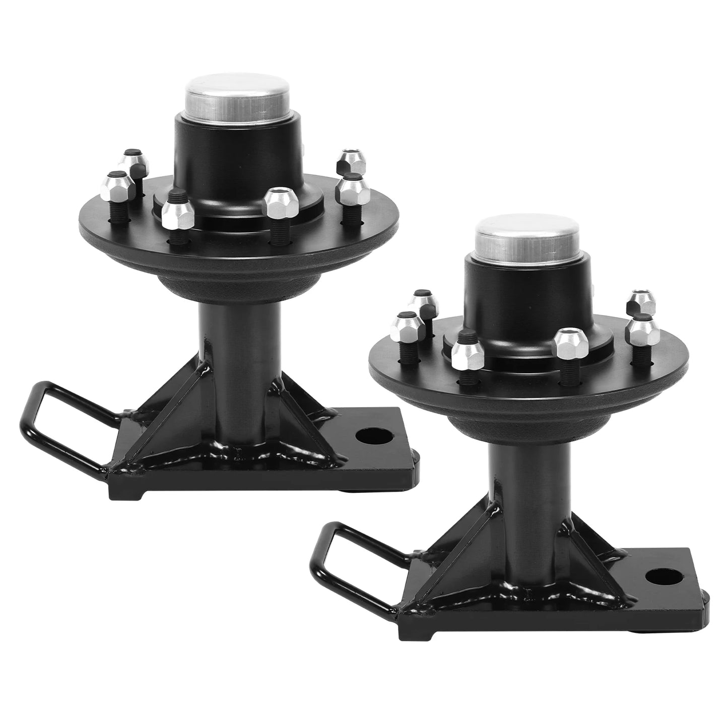 2 Pack Shipping Container Wheels 8x6.5 Lug with Ratchet Strap Tie Down J Hook Shipping Container Accessories Quick Disassembly