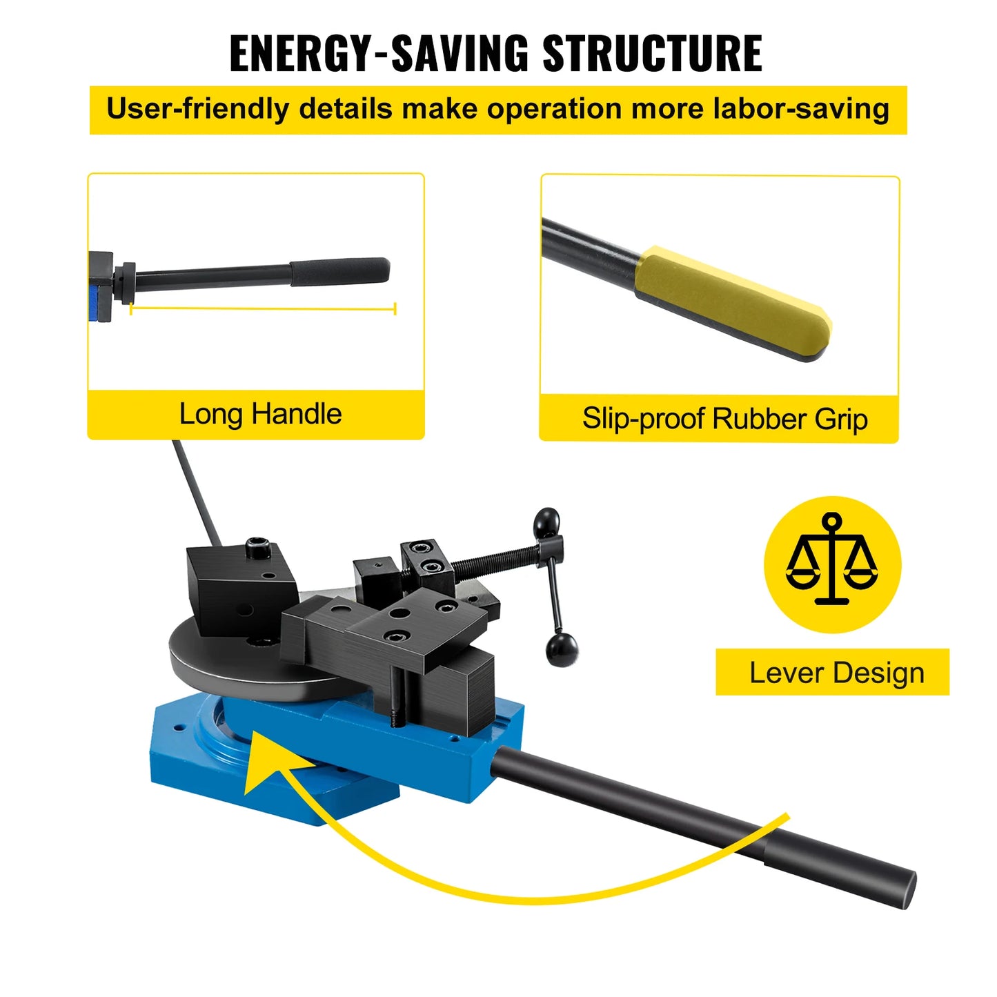 SucceBuy Universal Metal Bender SBG-40 Multifunction Spiral Steel Plate Round Square Flat Bar Bending Tool for Metal Production