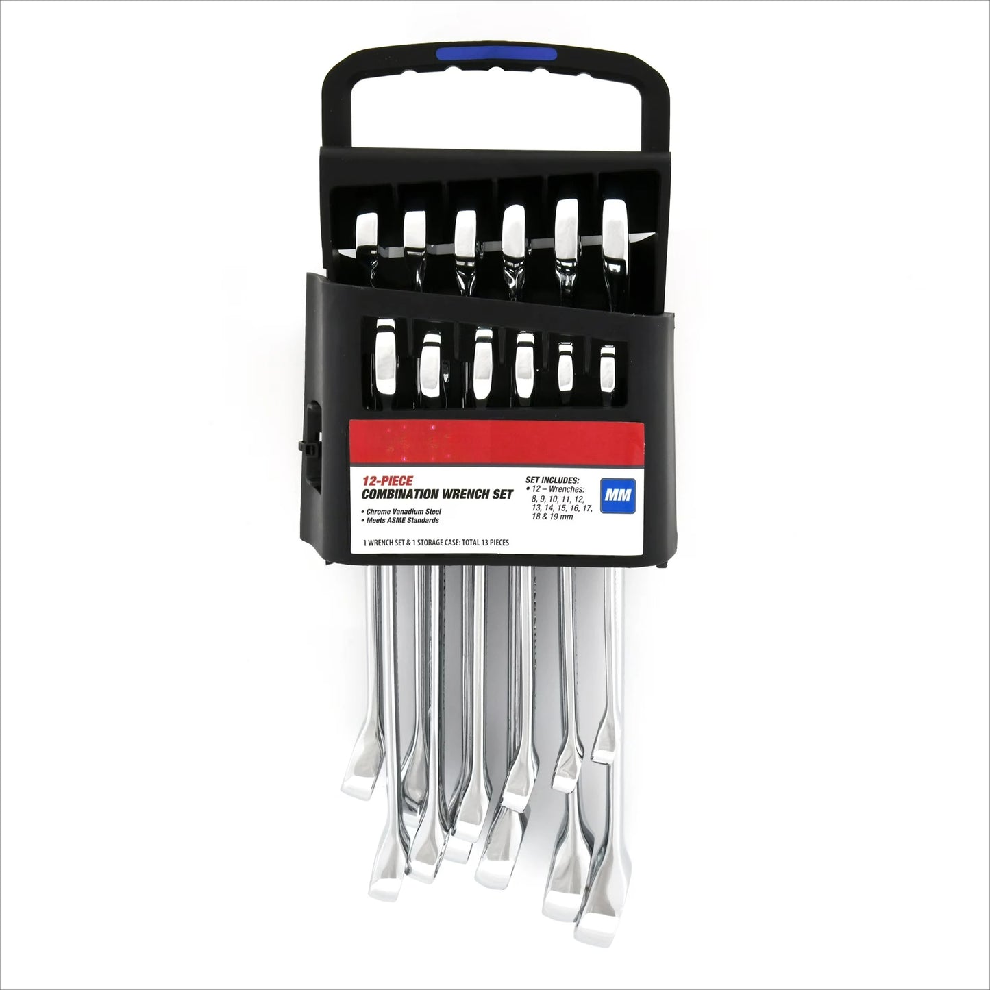 12-Piece Metric Combination Wrench Tool Set, Hand Tools